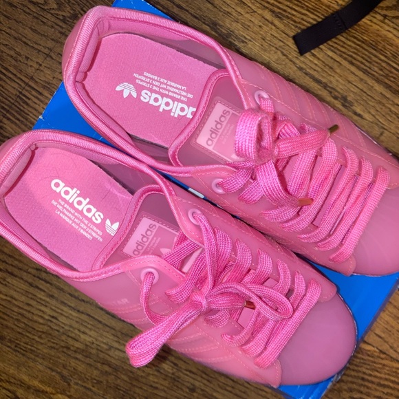 Adidas jelly superstars in neon pink - Picture 9 of 11